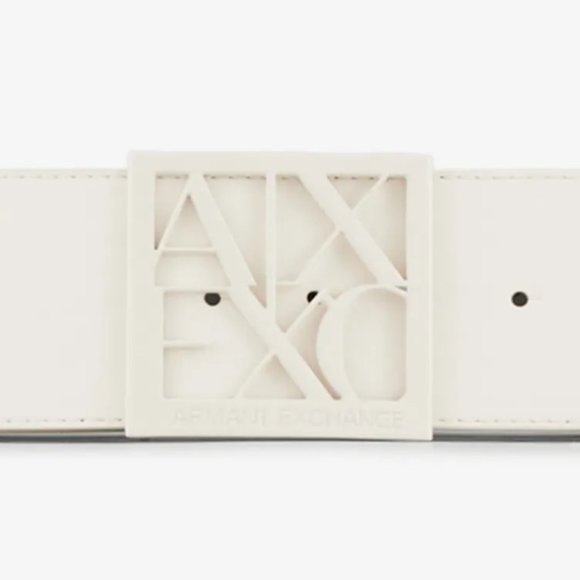 Armani Exchange AX WIDE Belt Square Logo Buckle MANY SIZES - Picture 4 of 6